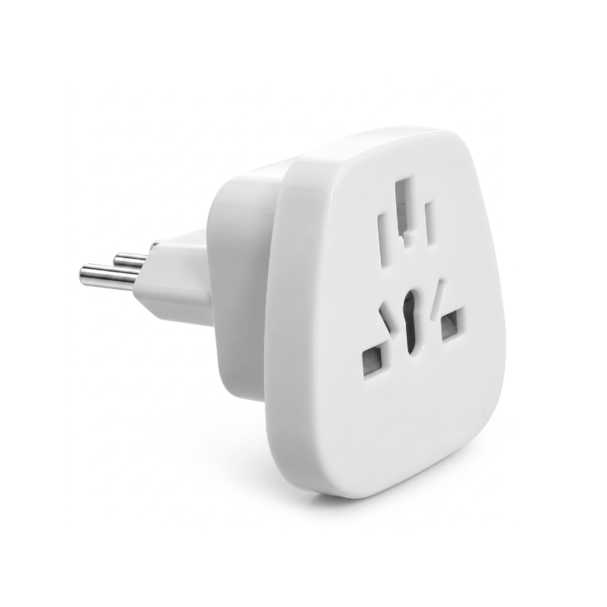 ADAPTADOR TOMACORRIENTE 2P+T A UNIVERSAL 10A BLANCO CONTACTUM