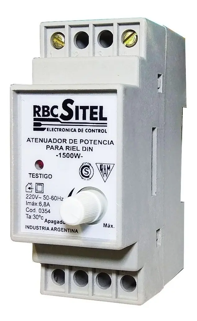 MODULO DIMER RIEL DIN 1500W RESISTIVO - 1000W INDUCTIVO - RBC SITEL