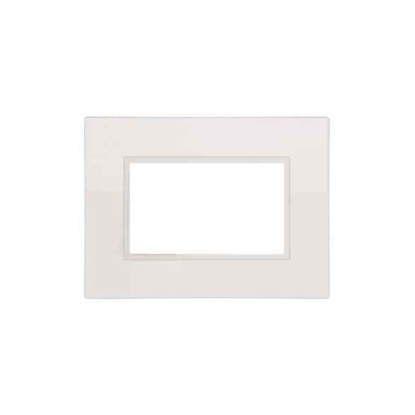 PLAQUETA 2X4´´ 3 MODULOS BLANCA FLAT