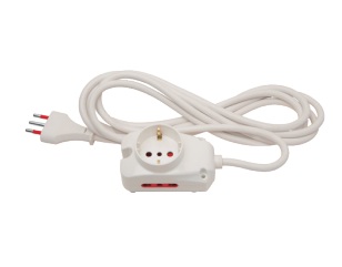 ALARGUE 1 SCHUKO 2P+T (2) 3M FICHA 2P+T BLANCO CONTACTUM