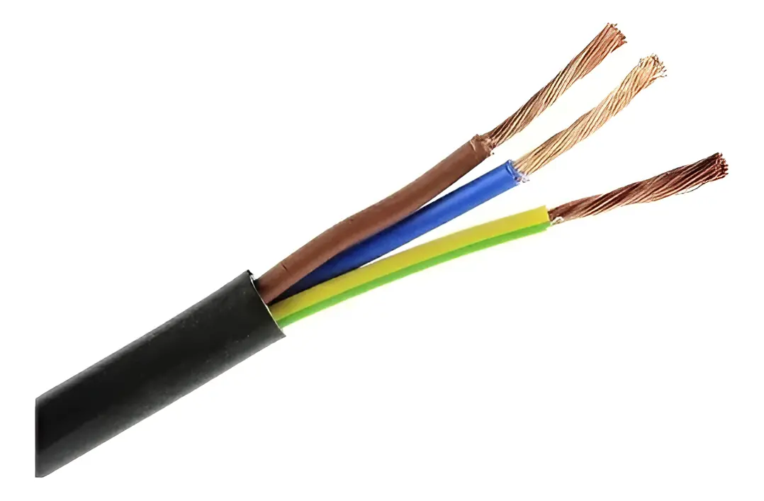 CABLE BAJO GOMA NEGRO 3X1MM