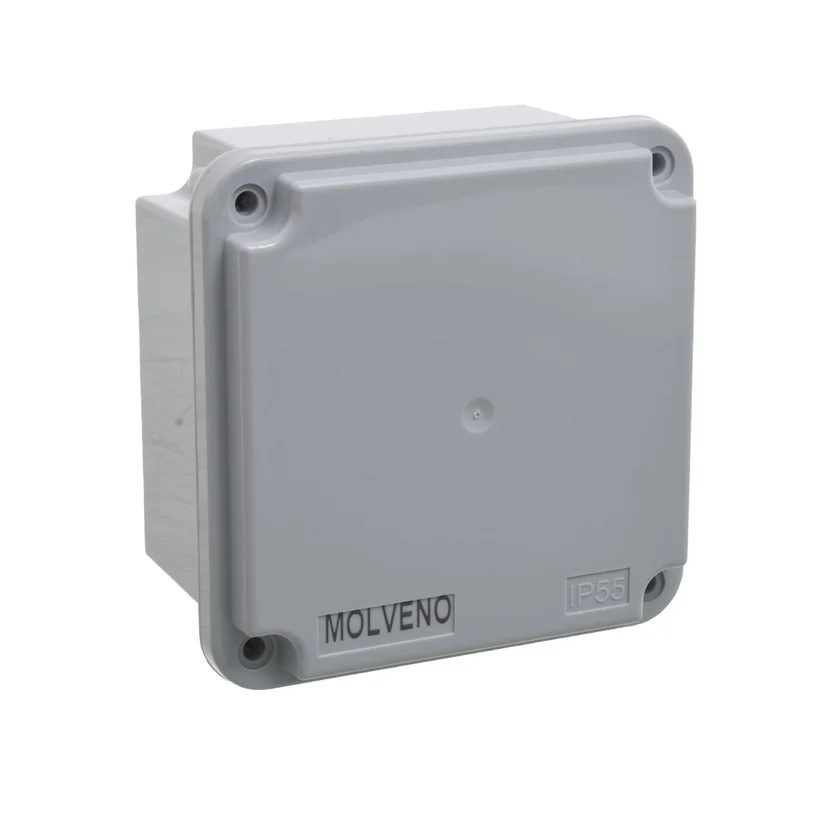CAJA PVC ESTANCO GRIS SIN SAL 100X100X50 IP55 MOLVENO