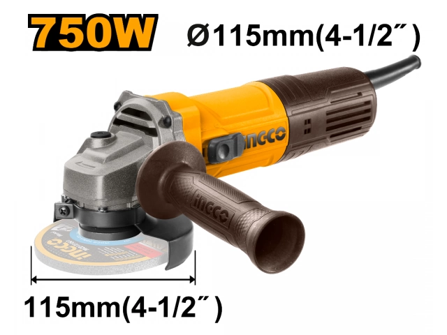 AMOLADORA ANGULAR 4 1/2 750W SUPER SELECT INGCO