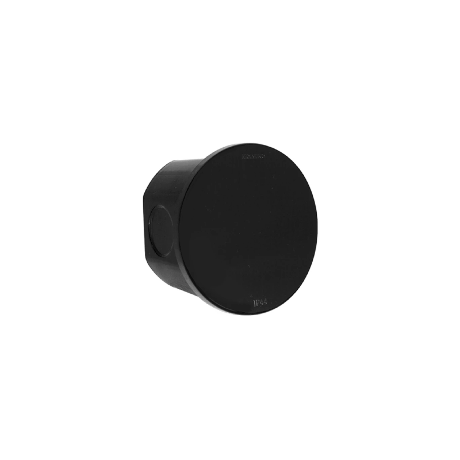 CAJA ESTANCO EXTERIOR REDONDA 85X50 NEGRA MOLVENO